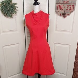 Vintage Handmade Dress, Red, Small/medium 1960's -1970's